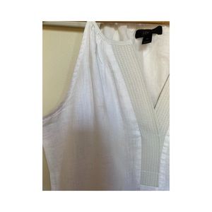 White Linen Sheath Maxi Dress